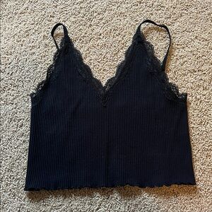 Love Tree Black Lace Cami Top